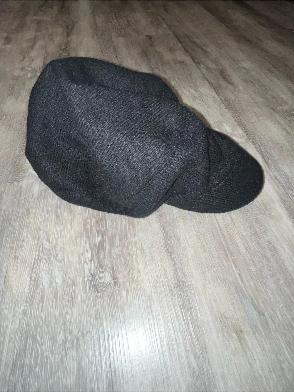 Vintage Gap Black Knit Newsboy Cap